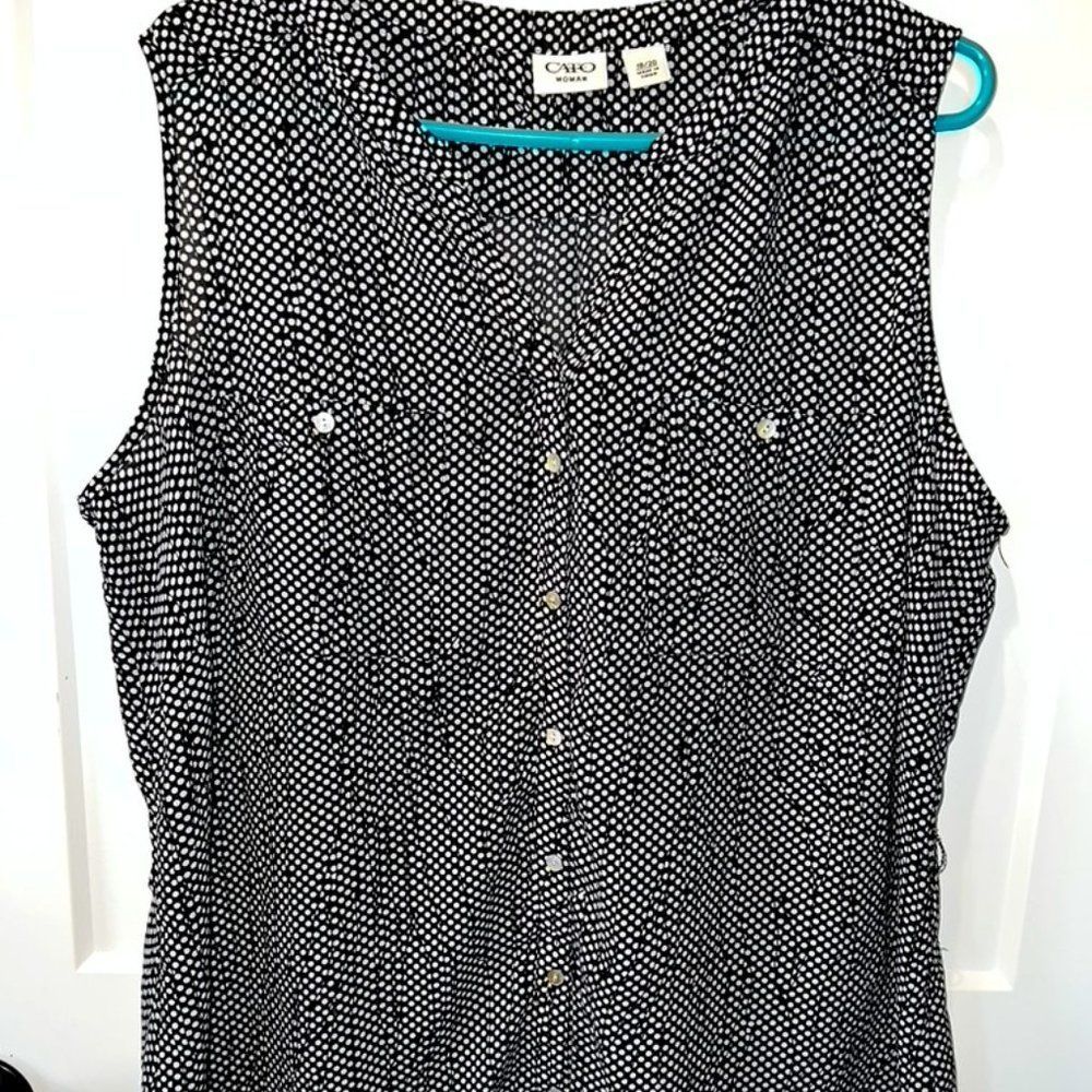 WOMENS PLUS SIZE SLEEVELESS BLOUSE